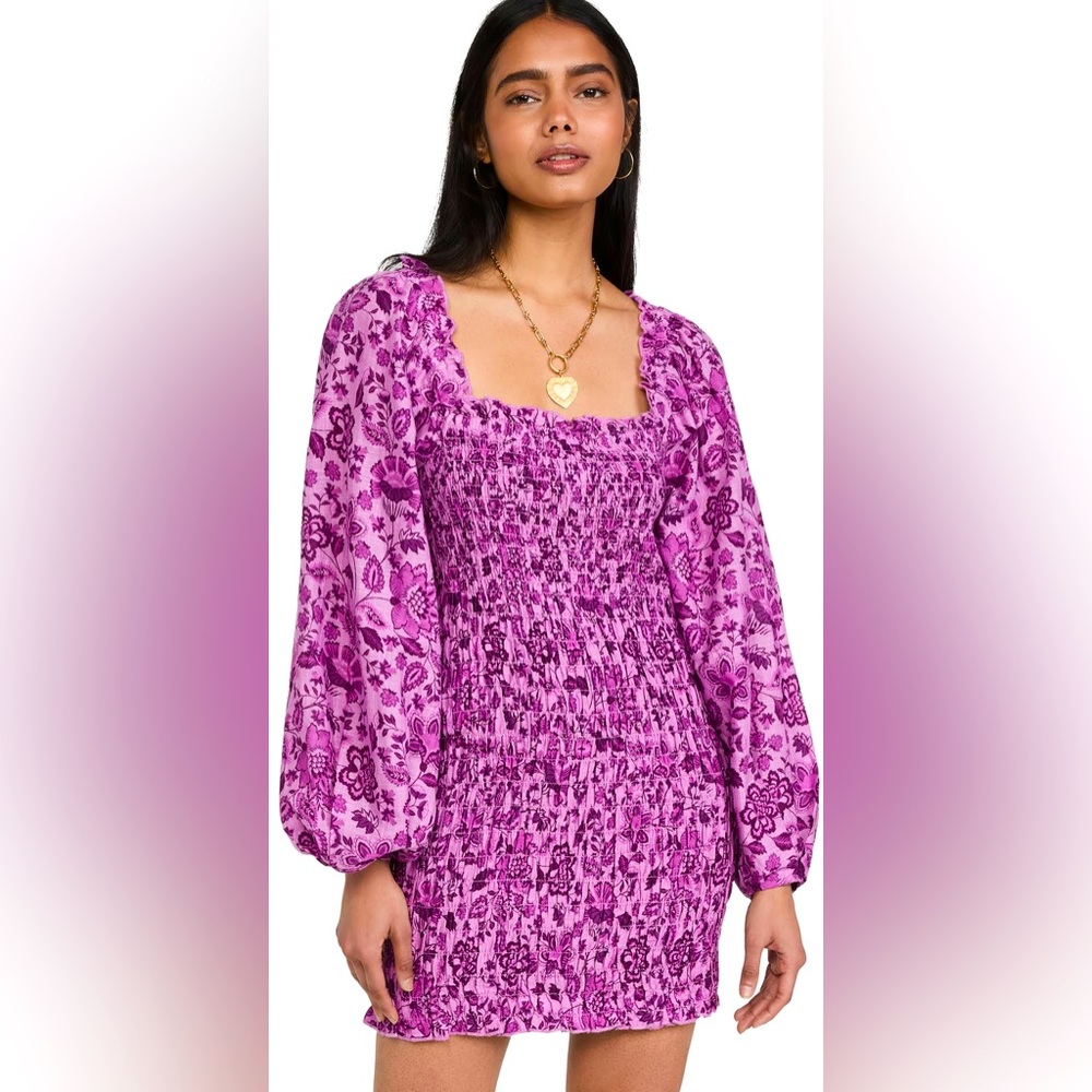 Free People, smock it yo me mini floral dress